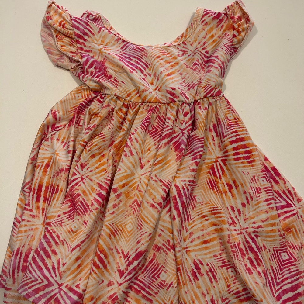 Cat & Jack Pink and Orange Patterned Dress